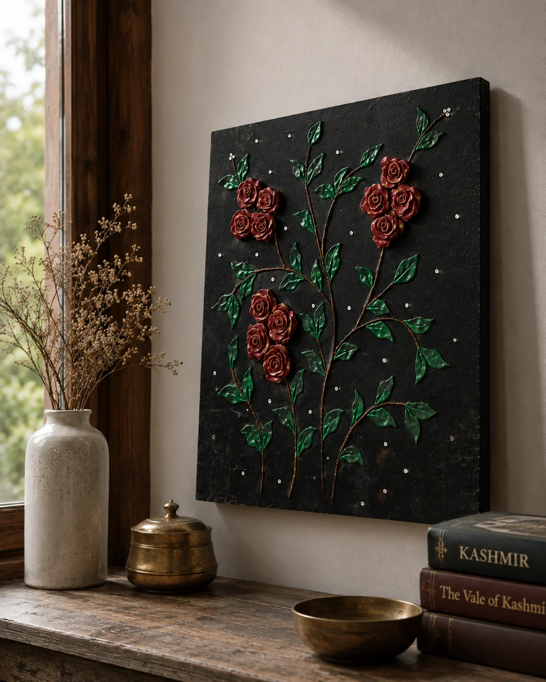 3D Floral Handmade Wall Painting